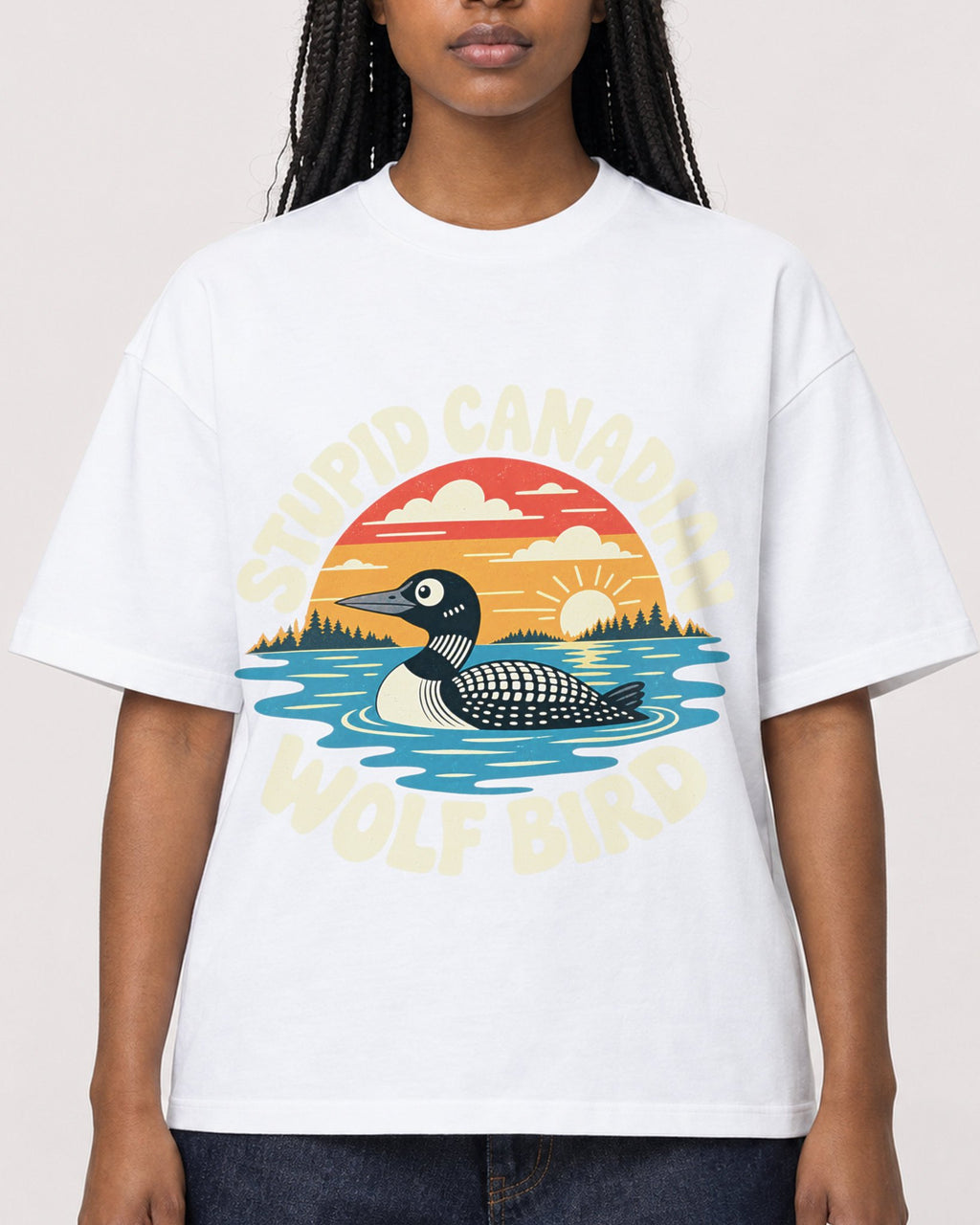 Mockup Boxy Heavyweight Tee White female close-up 04