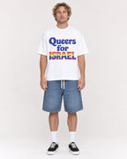 Mockup Boxy Heavyweight Tee White male full-body 28