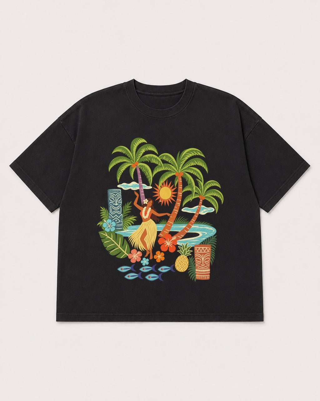 Mockup Boxy Heavyweight Tee Black product