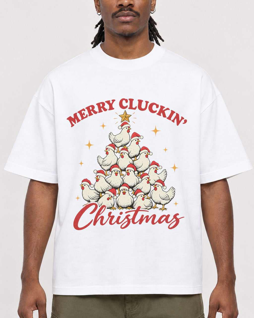 Mockup Boxy Heavyweight Tee White male close-up 34