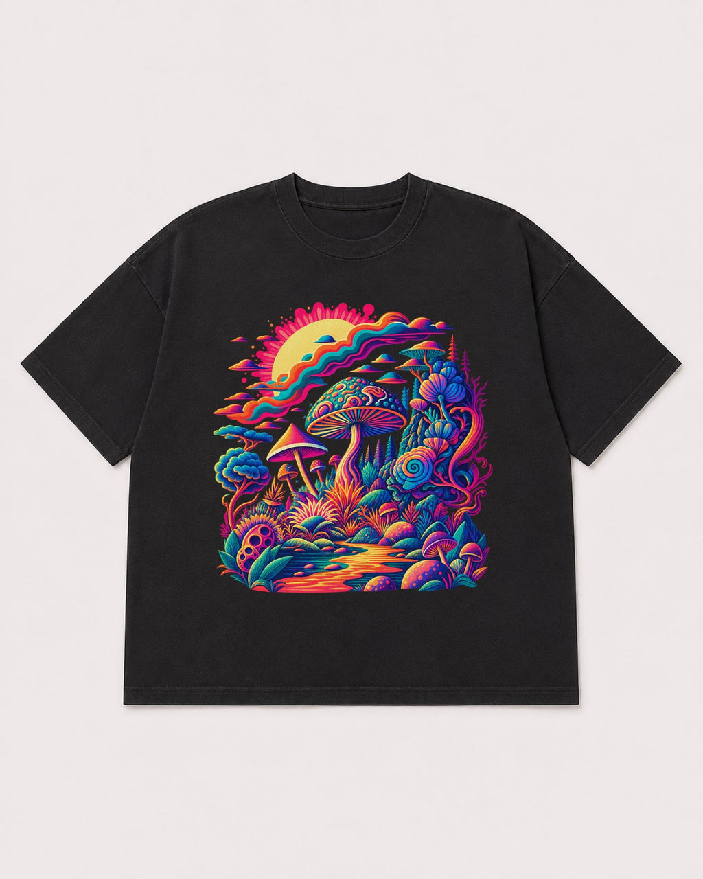 Mockup Boxy Heavyweight Tee Black product