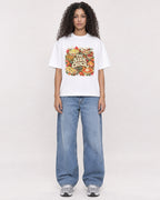 Mockup Boxy Heavyweight Tee White female full-body 10