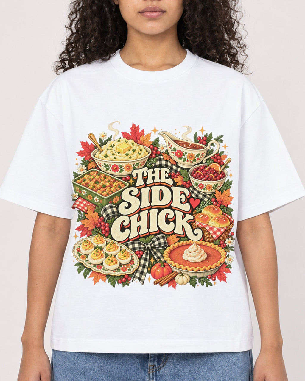Mockup Boxy Heavyweight Tee White female close-up 10