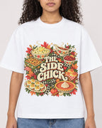 Mockup Boxy Heavyweight Tee White female close-up 10