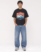 Mockup Boxy Heavyweight Tee Black male full-body 06
