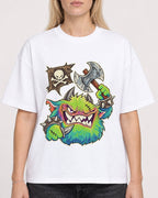 Mockup Boxy Heavyweight Tee White female close-up 08