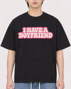 Mockup Boxy Heavyweight Tee Black male close-up 11