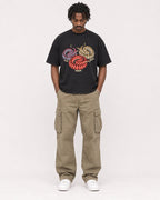 Mockup Boxy Heavyweight Tee Black male full-body 04