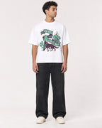 Mockup Boxy Heavyweight Tee White male full-body 10