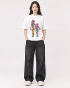 Mockup Boxy Heavyweight Tee White female full-body 03