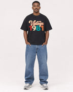 Mockup Boxy Heavyweight Tee Black male full-body 14