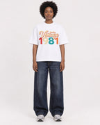 Mockup Boxy Heavyweight Tee White female full-body 14