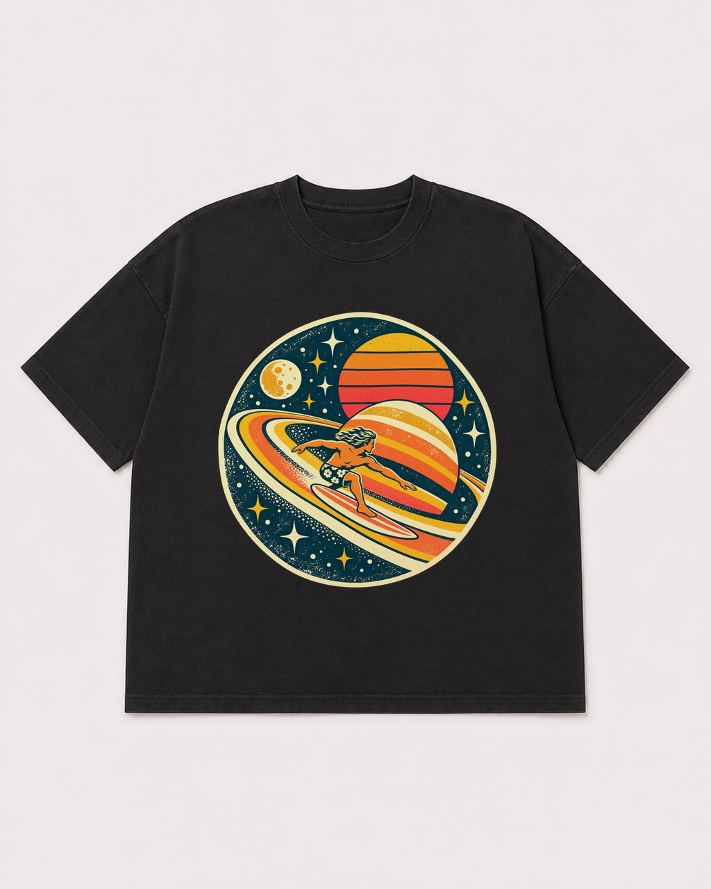 Mockup Boxy Heavyweight Tee Black product