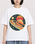 Mockup Boxy Heavyweight Tee White female close-up 11