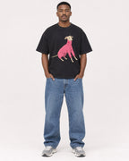 Mockup Boxy Heavyweight Tee Black male full-body 14