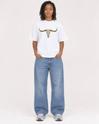 Mockup Boxy Heavyweight Tee White female full-body 15