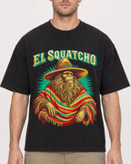 Mockup Boxy Heavyweight Tee Black male close-up 08