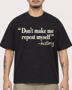 Mockup Boxy Heavyweight Tee Black male close-up 12
