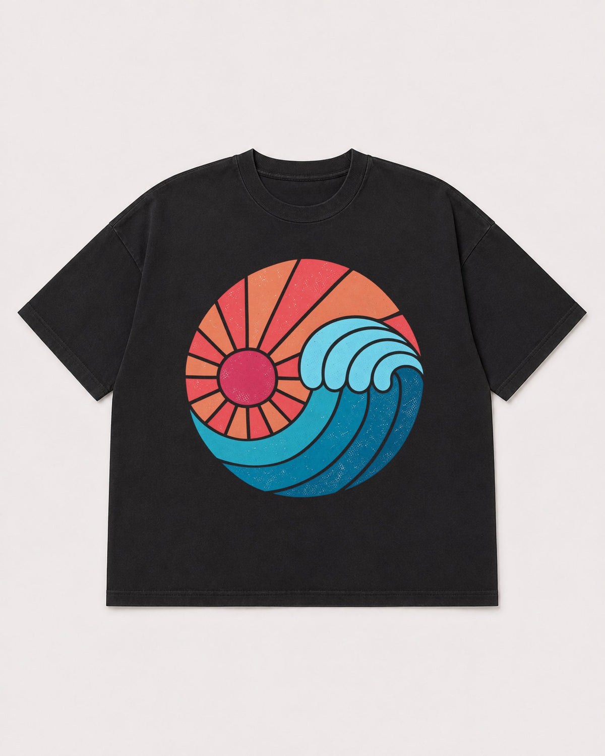 Mockup Boxy Heavyweight Tee Black product