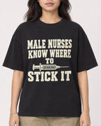 Mockup Boxy Heavyweight Tee Black female close-up 02