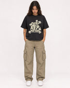 Mockup Boxy Heavyweight Tee Black female full-body 06