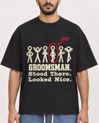 Mockup Boxy Heavyweight Tee Black male close-up 07