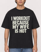 Mockup Boxy Heavyweight Tee Black male close-up 06