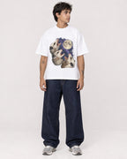 Mockup Boxy Heavyweight Tee White male full-body 06