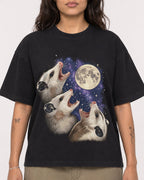 Mockup Boxy Heavyweight Tee Black female close-up 06