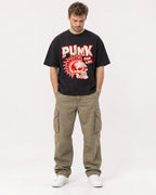 Mockup Boxy Heavyweight Tee Black male full-body 08