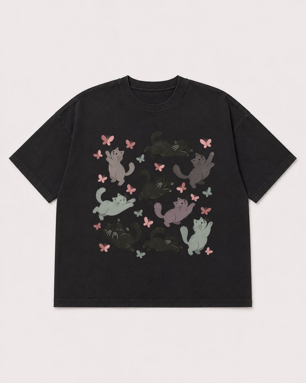 Mockup Boxy Heavyweight Tee Black product