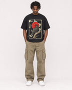 Mockup Boxy Heavyweight Tee Black male full-body 04