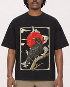 Mockup Boxy Heavyweight Tee Black male close-up 04