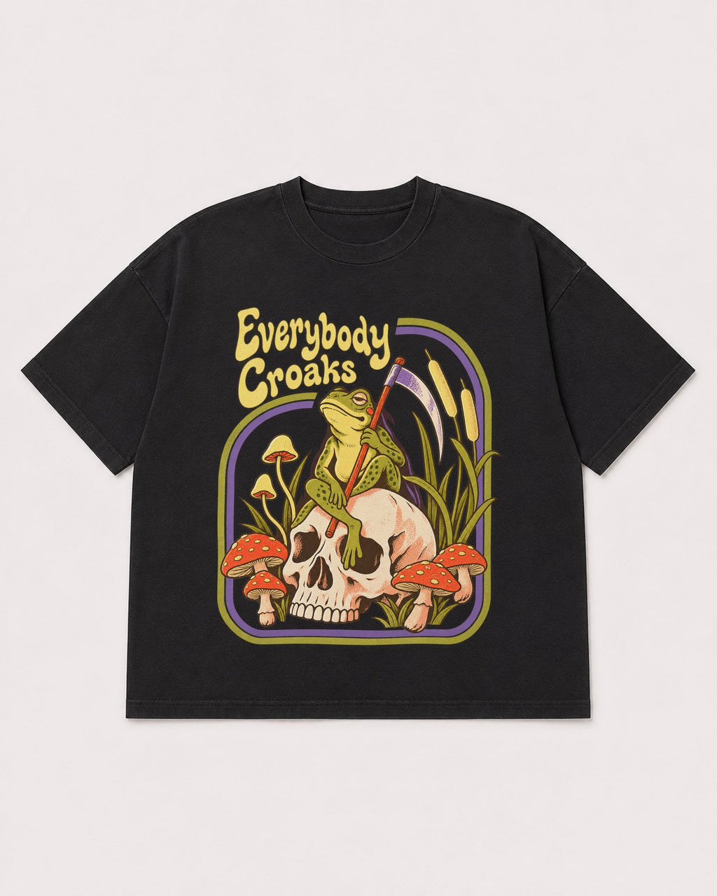 Mockup Boxy Heavyweight Tee Black product