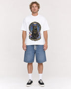 Mockup Boxy Heavyweight Tee White male full-body 28