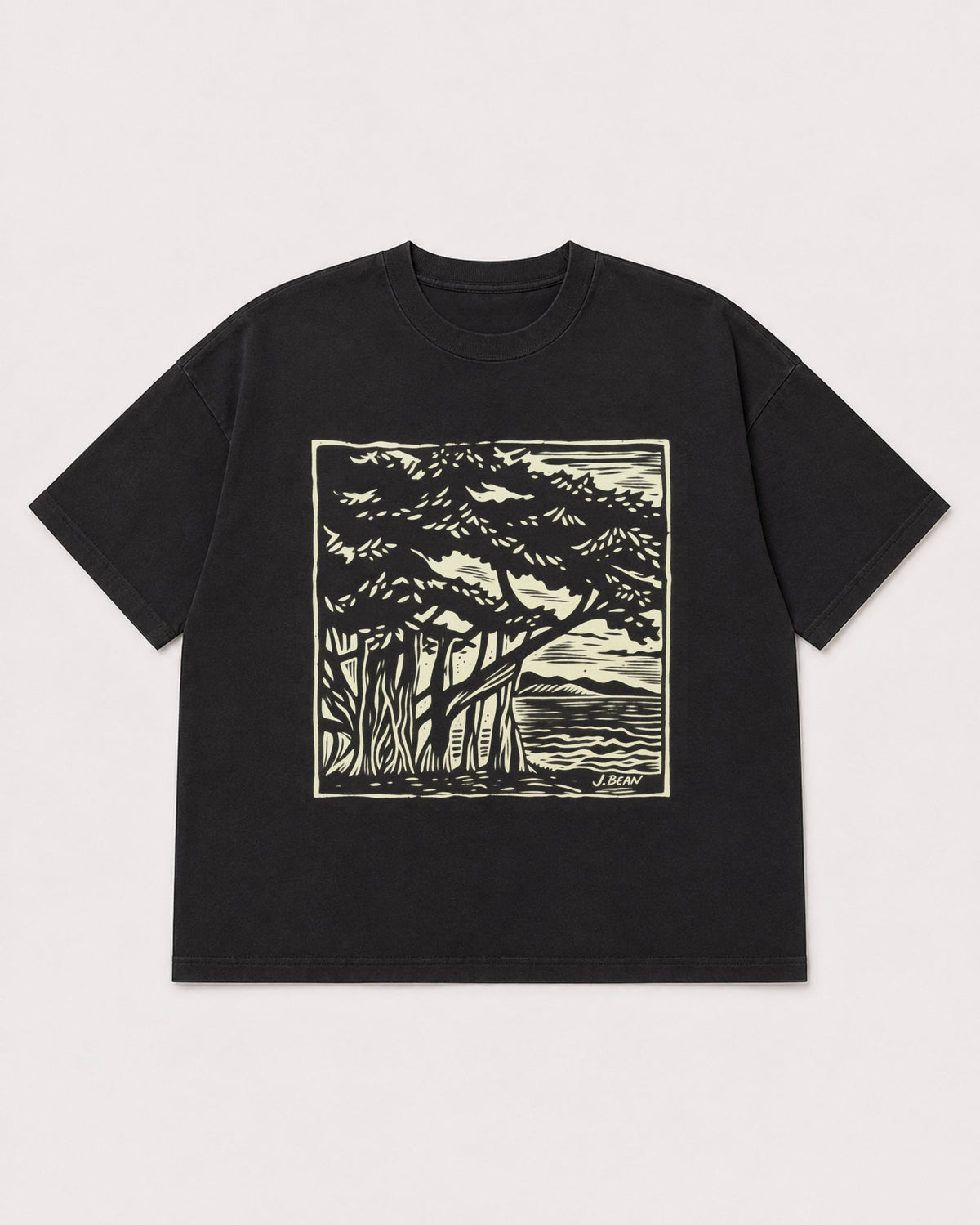 Mockup Boxy Heavyweight Tee Black product
