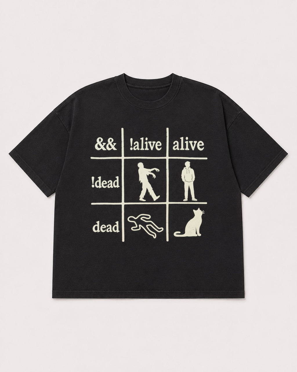 Mockup Boxy Heavyweight Tee Black product
