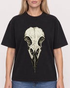 Mockup Boxy Heavyweight Tee Black female close-up 08