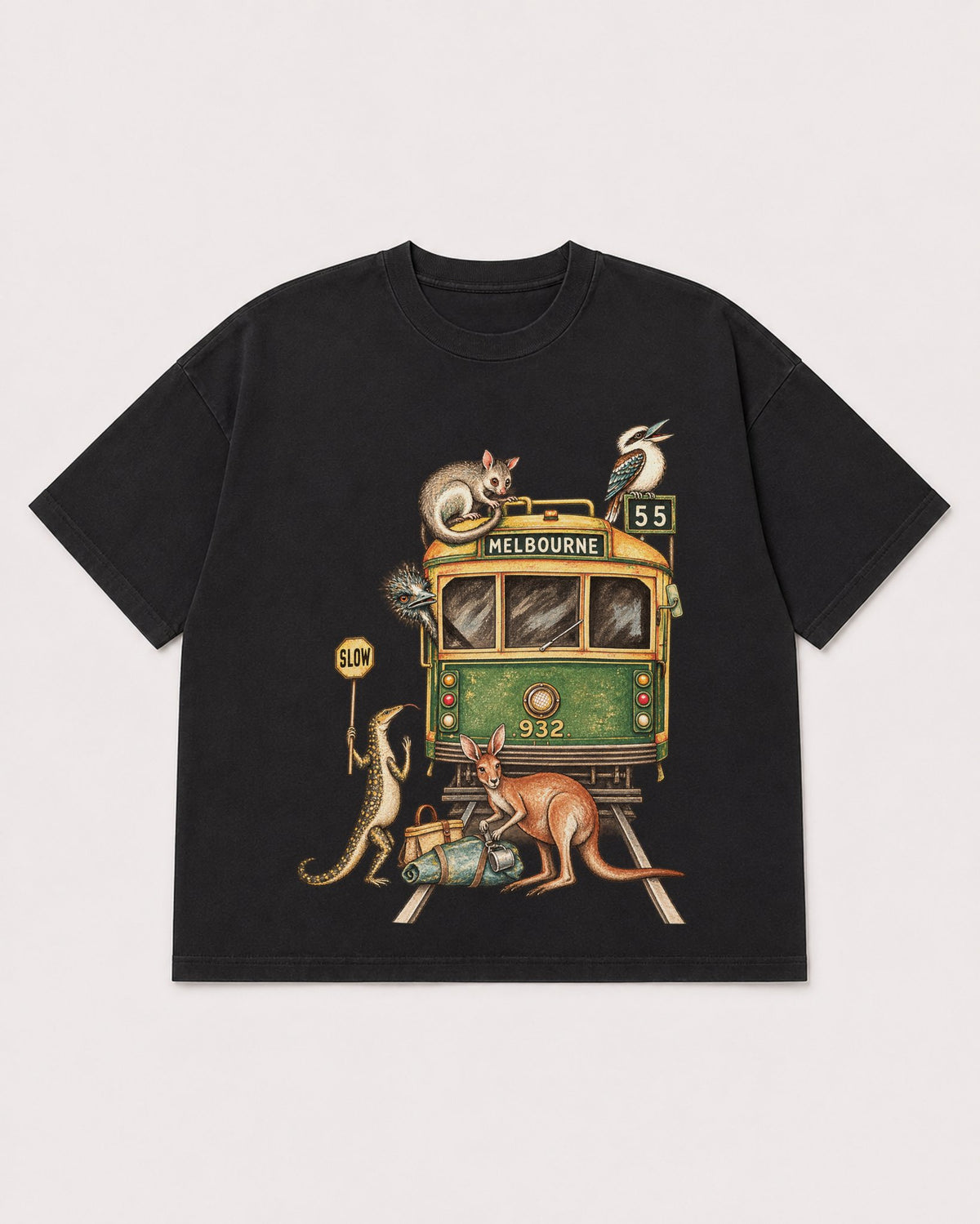 Mockup Boxy Heavyweight Tee Black product