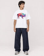 Mockup Boxy Heavyweight Tee White male full-body 06