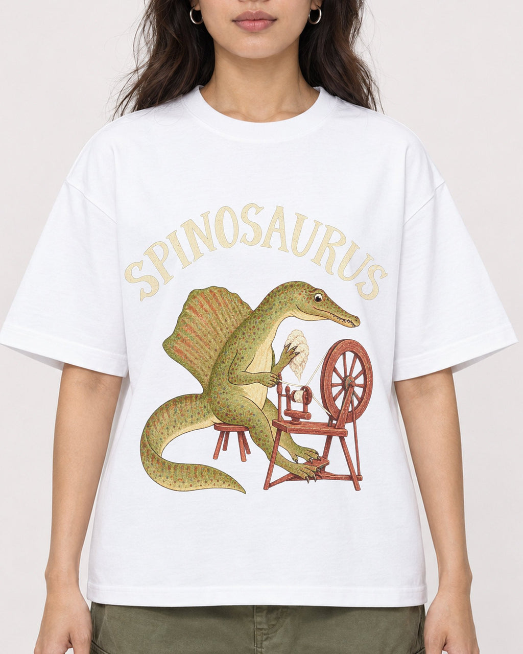 Mockup Boxy Heavyweight Tee White female close-up 02