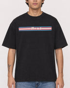 Mockup Boxy Heavyweight Tee Black male close-up 06
