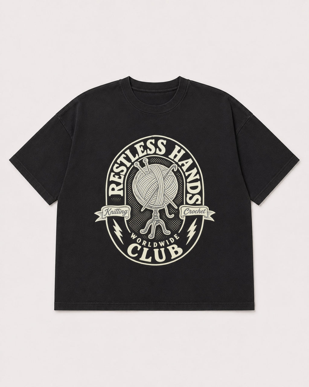 Mockup Boxy Heavyweight Tee Black product