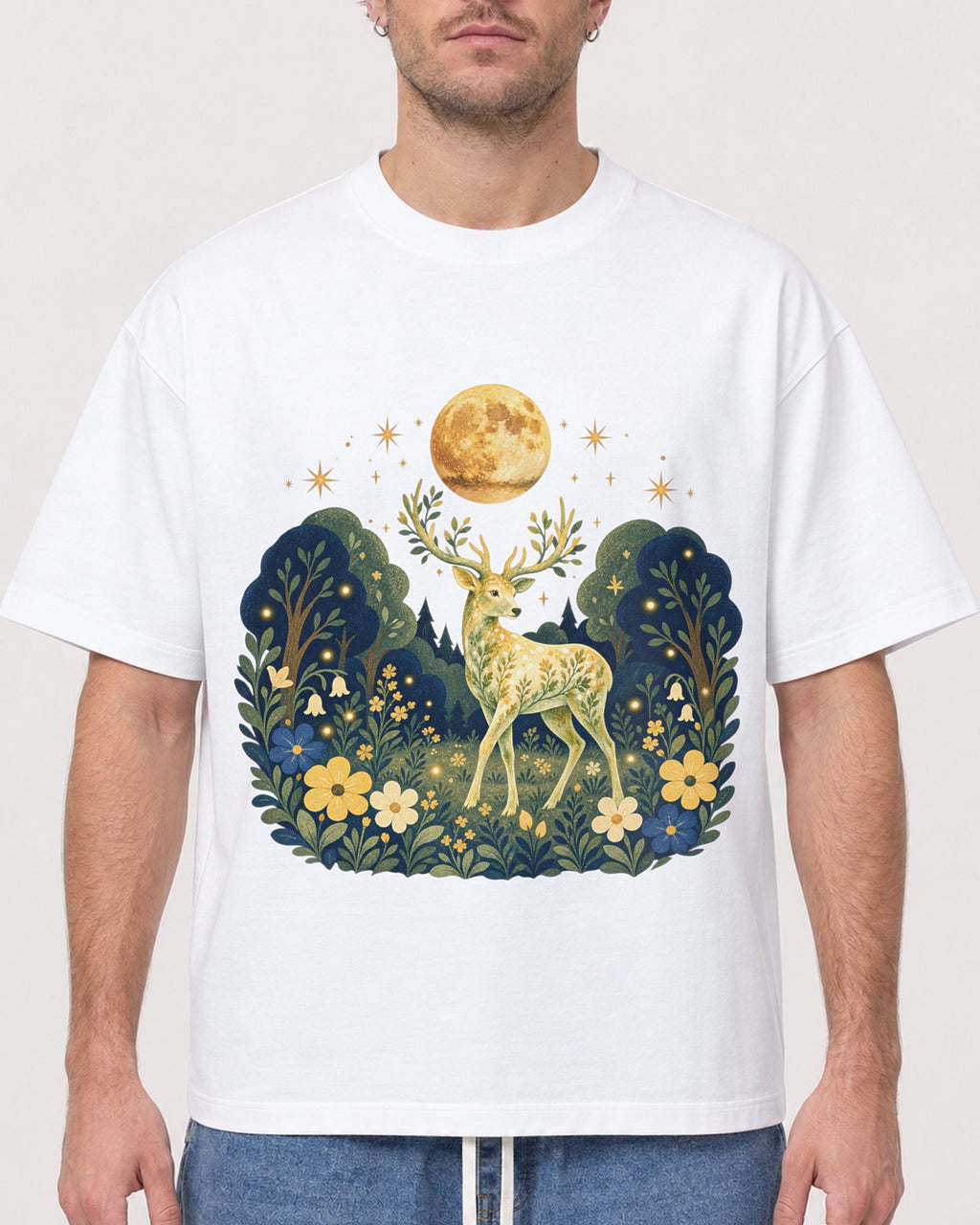 Mockup Boxy Heavyweight Tee White male close-up 08