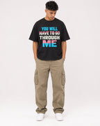 Mockup Boxy Heavyweight Tee Black male full-body 16