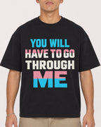 Mockup Boxy Heavyweight Tee Black male close-up 16