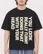 Mockup Boxy Heavyweight Tee Black male close-up 03