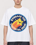 Mockup Boxy Heavyweight Tee White male close-up 01