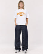 Mockup Boxy Heavyweight Tee White female full-body 19