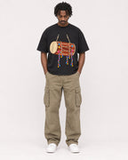Mockup Boxy Heavyweight Tee Black male full-body 04